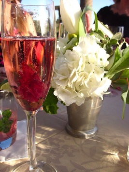 Blooming champagne cocktail via mollyann-m-blogspot.com